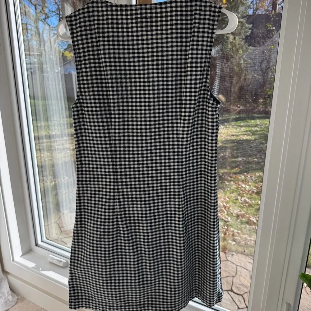 Gap × DÔEN Gingham Denim Mini Dress Blue Checkered Size Small Sold Out - Picture 4 of 4